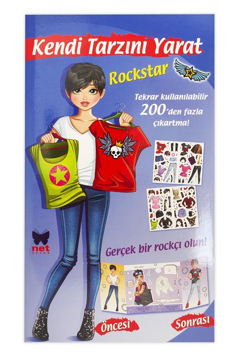 bebeğimin Tak Çıkart Stickerlı Çıkartmalı Boyama Kitabı Tarzını Yarat Rockstar