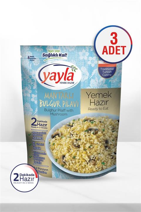 Yayla Mantarlı Bulgur Pilavı 250GR 3'Lü Paket