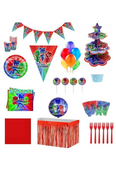 Happyland Pijamaskeliler Doğum Günü Seti 16 Kişilik