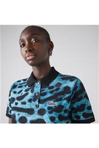 Lacoste X National Geographic Kadın Baskılı Renkli Polo