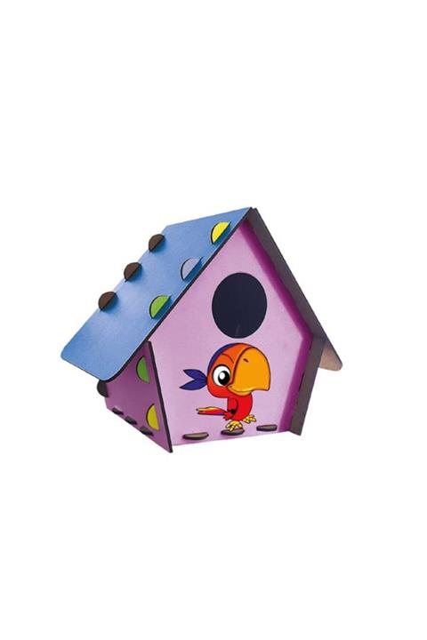 Kumtoys Avm Mdf Boyanabilir Portatif Kuş Evi Kuş Yuvası