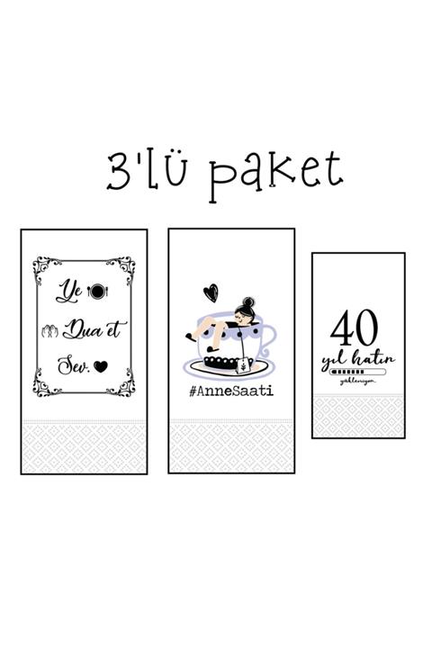Ndesignco Tasarım Peçeteler Paket 3lü