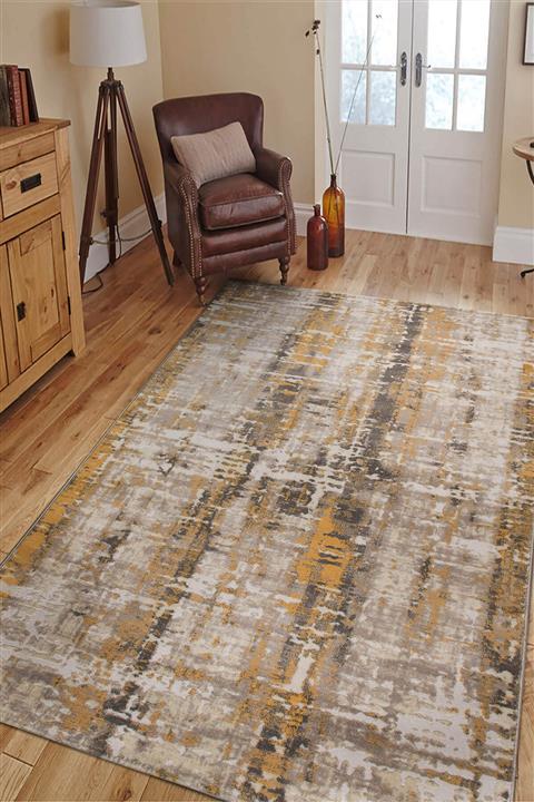 Saray Halı Tarz Ozd20 As0 Krem / Gri 80x170 Cm Kesme Yolluk Halı