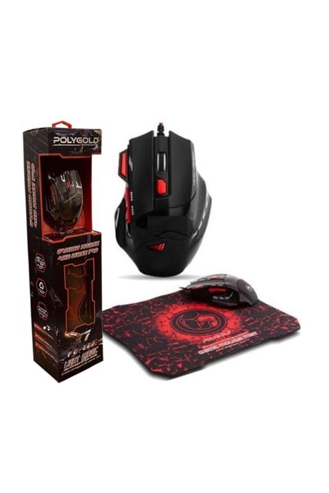 Butfulake Işıklı Oyuncu Mouse Mousepad Kırmızı