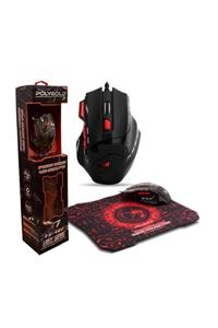 Butfulake Işıklı Oyuncu Mouse Mousepad Kırmızı