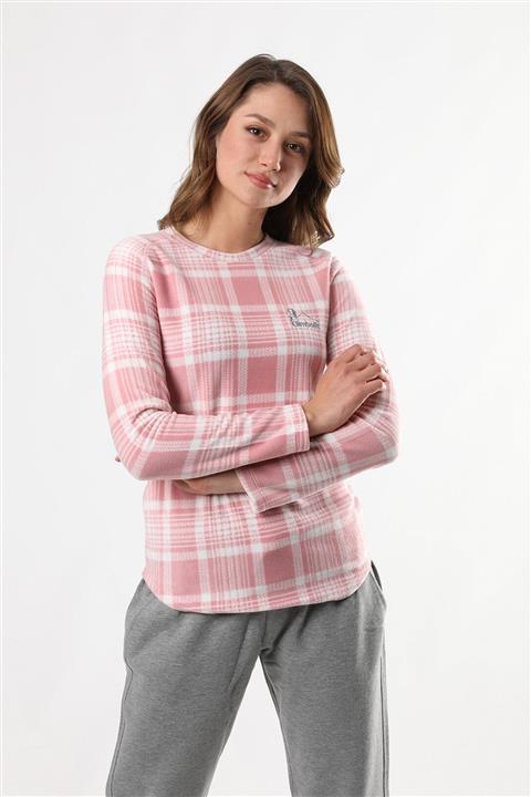 Climbolic Kadın Swiss Polar Sweat Kareli Pembe