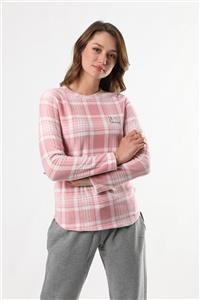 Climbolic Kadın Swiss Polar Sweat Kareli Pembe