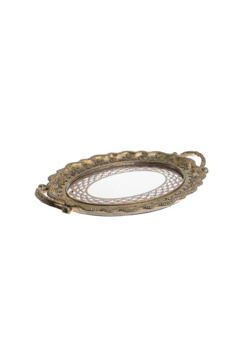 BİEV Aynalı Gold Polyresın Tepsi 40