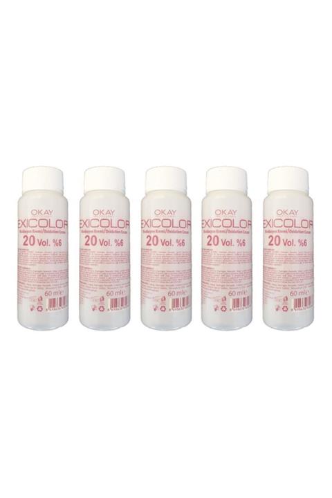 Exicolor 20 Volüm Oksidan Peroksit 60ml 5 Adet