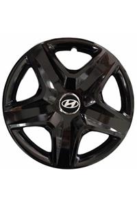 HMNL Hyundai I20 Active 15'' Inç Piano Black 4lü Set Jant Kapağı Çelik Jant Görünümlü