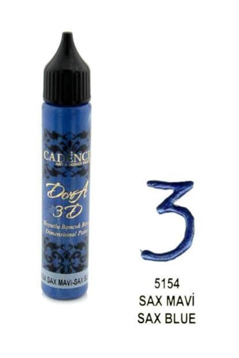 Cadence Dora 3D Boyutlu Boncuk Boya 5154 SAX MAVİ