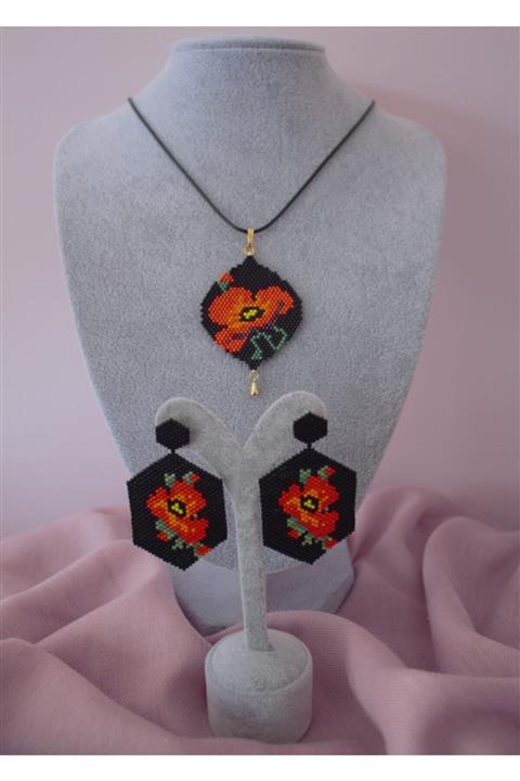 Miyuki Gelincik Model Kolye Küpe