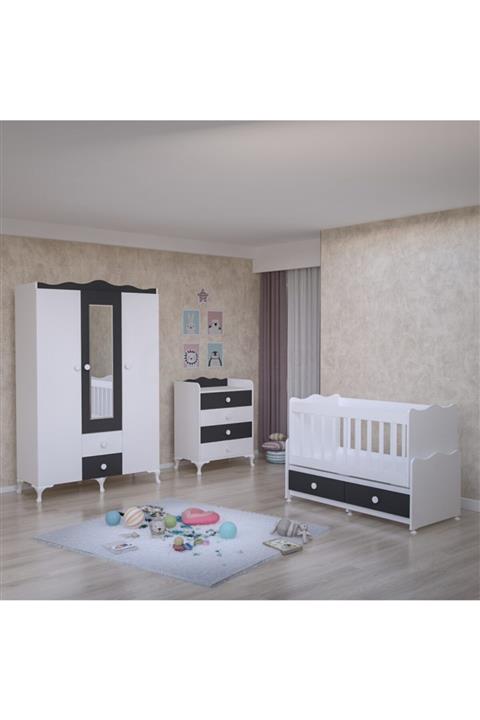 Garaj Home Elegant Bebek Odası Takımı-gri