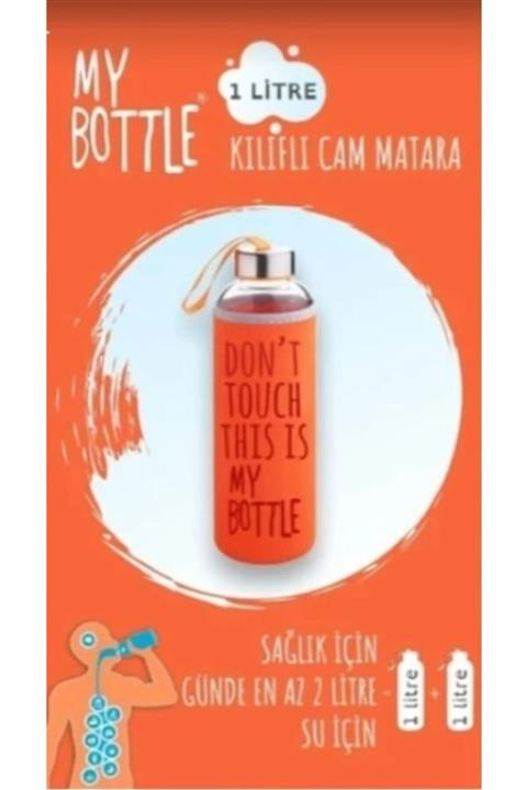My Bottle Lavida Home Cam Matara Suluk 1000 ml Turuncu Su Şişesi 1lt