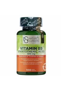 Nature's Supreme Vitamin B5 500 Mg 100 Kapsül