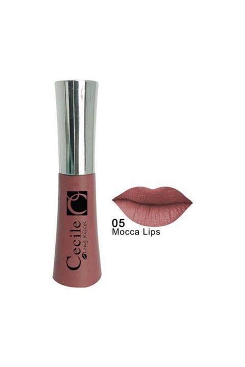 Cecile Kalıcı Mat Ruj - Cecile Long Kisses Lipgloss 05 Mocca Lips 8698438100366