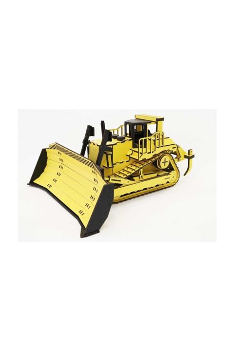 3D SERGİ 3d Ahşap Dozer Iş Makinesi Maketi 428 Parça