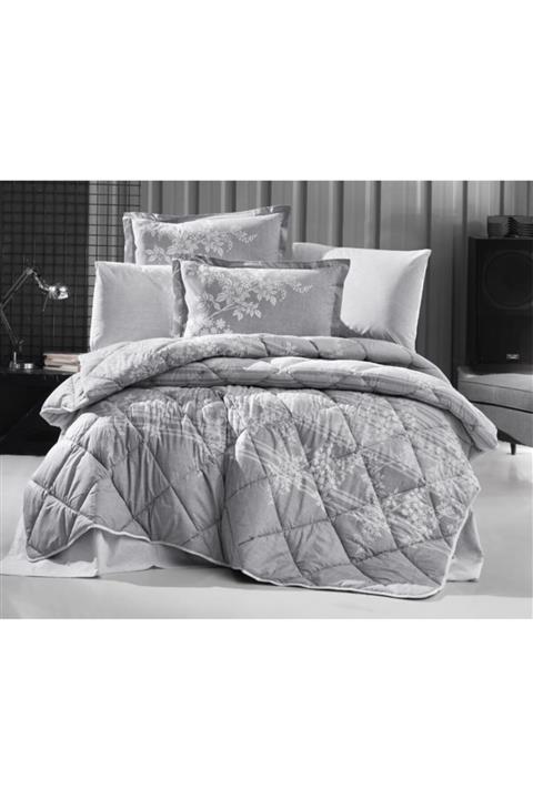 Clasy Ranforce Tek Kişilik Yorgan Bova V1 Gri