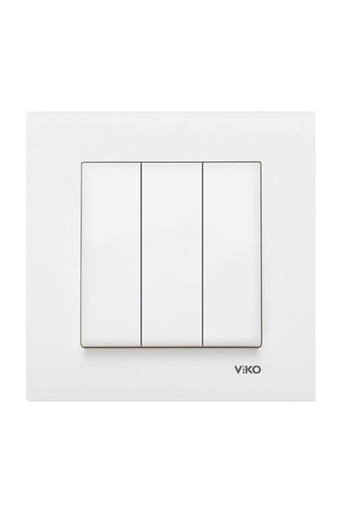 VİKO Viko Karre Beyaz 3' Lü Anahtar Çerçeveli