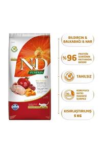 N&D Tahılsız Bıldırcın Etli Balkabaklı Kısırlaştırılmış Kedi Maması - 5 kg