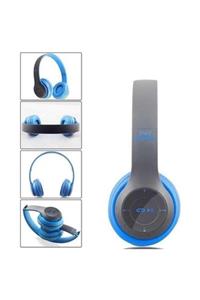 POLYGOLD P47POL Bluetooth Kulaklık Mp3 Fm Solo 2 Beats Model Kulaküstü Mavi