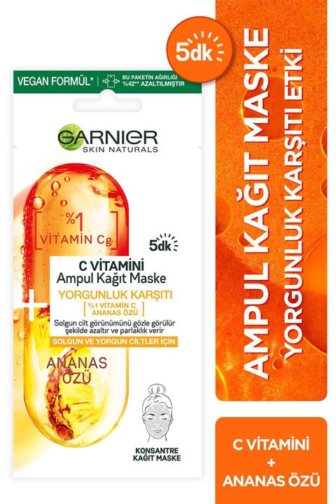 Garnier C Vitamini Ampul Kağıt Maske