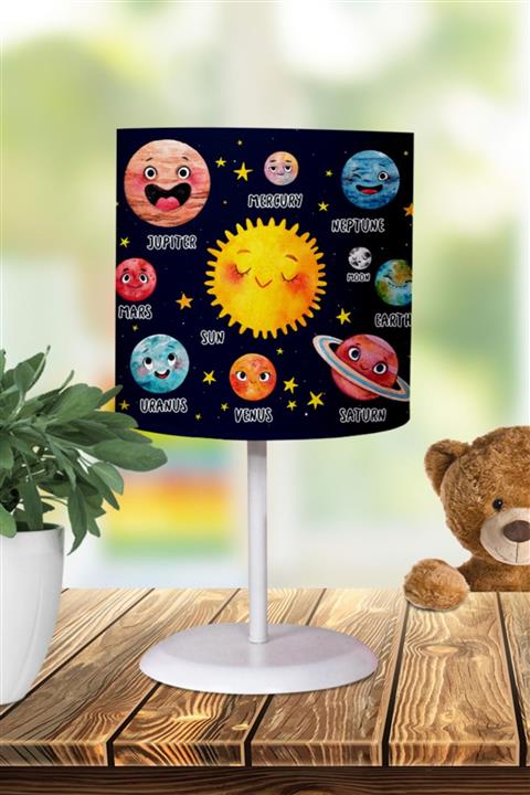 Çekirdek Home Sevimli Uzay Çocuk Odası Abajur