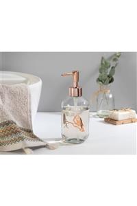 English Home Birdy Cam Banyo Sıvı Sabunluk 7,2x18,5 Cm Rose Gold