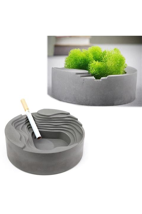Hobizubi Beton Saksı Ve Içi Desenli Dekoratif Kalıbı