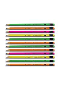 FaberCastell Yayınları Faber Candy 2b Silgili Yuvarlak Kurşun Kalem 12 Li Paket