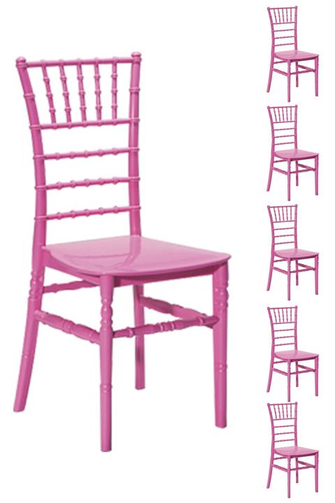 SANDALİE 6 Adet Soho Pembe Sandalye / Balkon-bahçe-mutfak