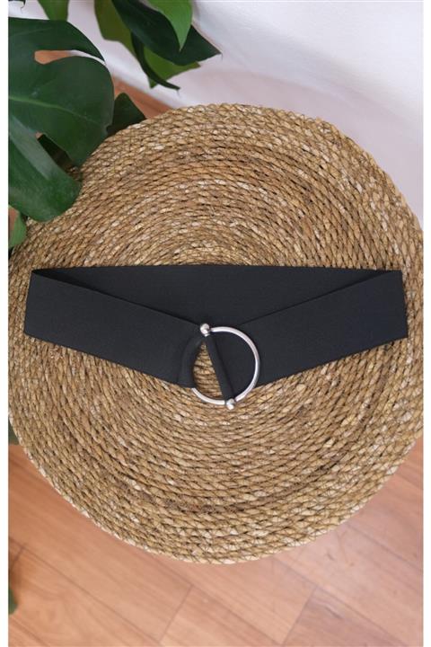 time kemer Kadın Lastikli Siyah Korse Kemer