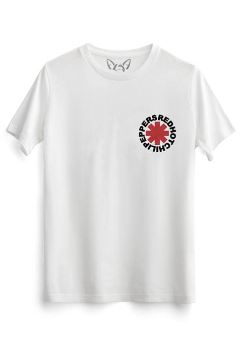 Alfa Tshirt Red Hot Chilli Peppers Dijital Baskılı Beyaz Tshirt