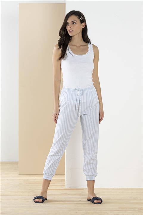 English Home Striped Blue Dokuma Uzun Tek Alt Xl Mavi