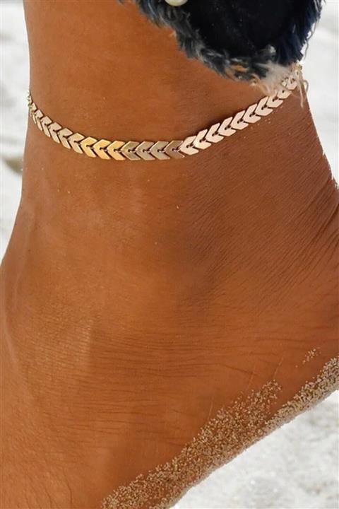 Tbt Tasarım Gold Yaprak Detaylı Halhal