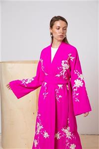 Berrin Tasarım Tekstil Kadın Pembe Kimono