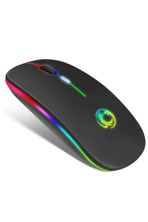 Mimozaavm 2.4ghz Rgb Işıklı Sessiz Şarj Edilebilir Kablosuz Mouse