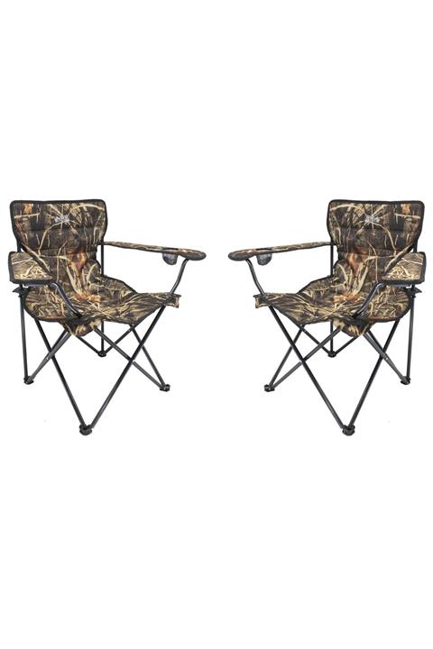GRAY WOLF Katlanır Bardaklı Lüks Kamp Sandalyesi(2 Adet)