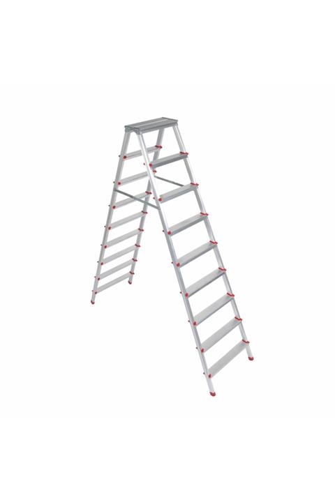 Beykon Alüminyum 9+9 Basamaklı Çift Çıkışlı Merdiven