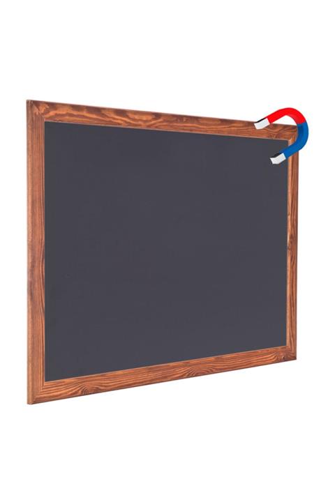 Chalky Manyetik 100x180 Cm Kara Tahta Ahşap Çerçeveli - Tebeşir Yazı Tahtası - Siyah