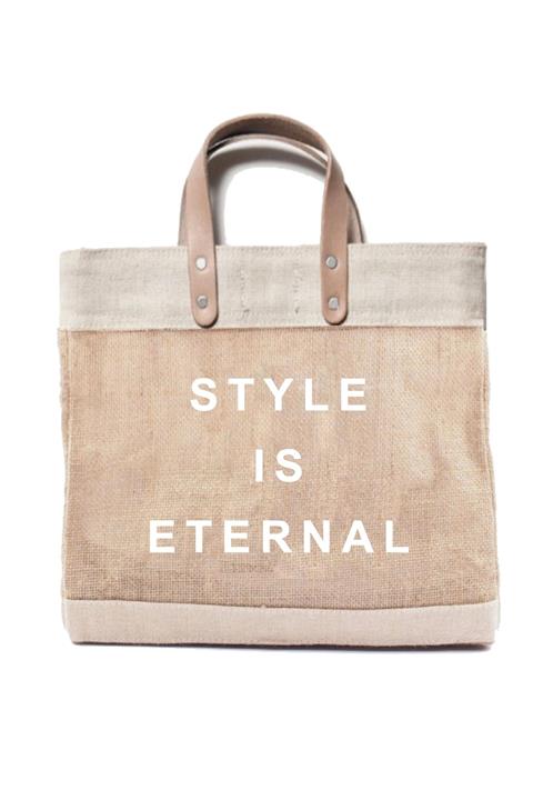 Moncvas Style Is Eternal Beyaz Jüt Plaj El Yaz Çantası