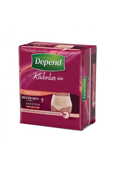 Depend Emici Külot Kadın Büyük (9 Adet) - 6'lı