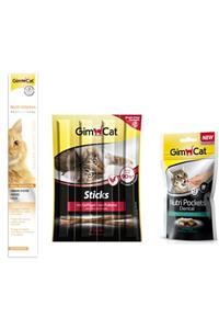 Gimcat Paste 100 gr  Sticks Tavuklu 20 gr  Nutri Pockets Dental 60 gr