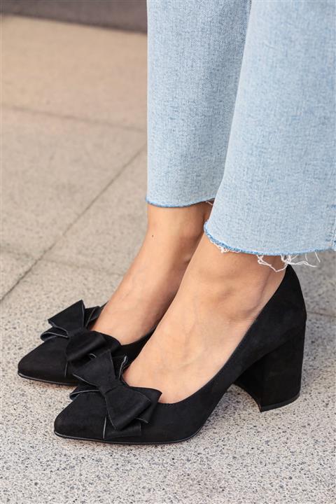 Mio Gusto Liz Siyah Fiyonklu Ayakkabı