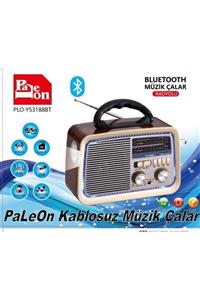 Paleon Nostalji Fm Radyo Ys-3188 Usb Girişli Bluetooth Hoparlör Bordo