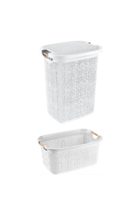 HomeCare Beckham Kirli Temiz Çamaşır Sepeti Seti