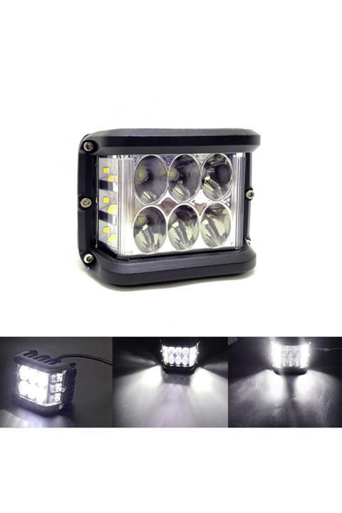 Blingston Off Road Led Projektör Çalışma Sis Lambası Beyaz 3 Modlu Beyaz Çakarlı 12 Ledli Onp0524