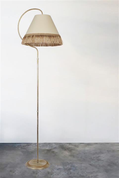 ROY AYDINLATMA Lambader 0054175 Krem Sarı Patine Abajur Krem Püsküllü