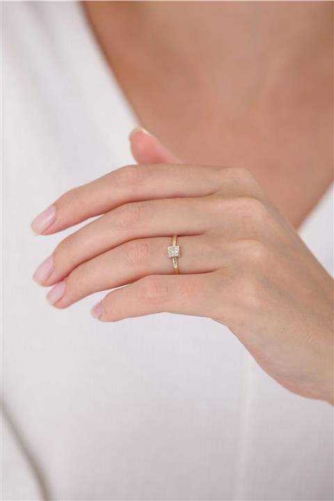 Favori Kadın  Kare Taşlı Yüzük - 13