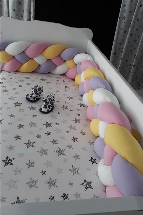 HUZURLUBEBEKLER Örgü Korumalık 200 Cm Beşik Kenar Koruması 4'lü Örgü